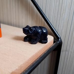 Crystal bear carving